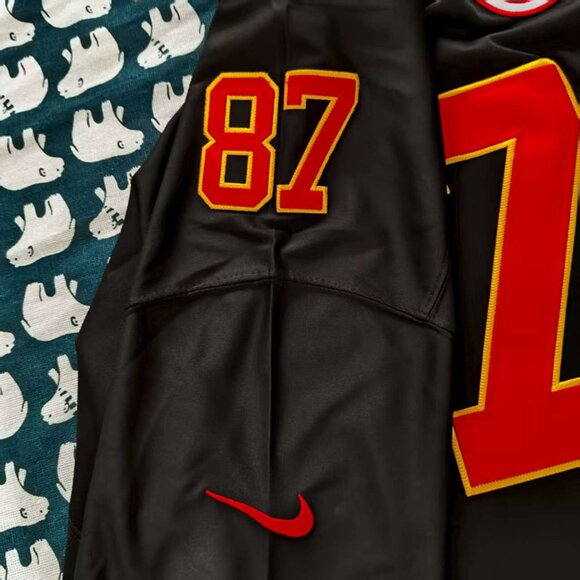 Travis Kelce Kansas City Chiefs Nike Black Jersey #87 - Picture 4 of 8